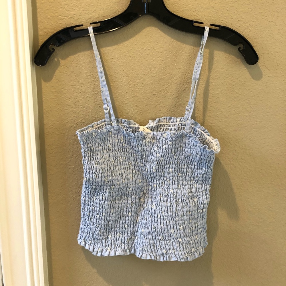 Baby blue tube top